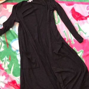 Solid black lularoe ribbed Sarah
